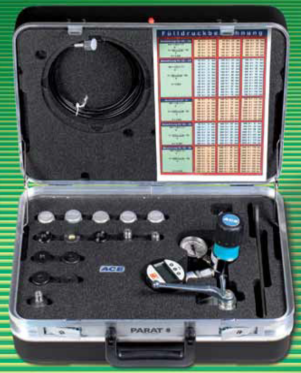 Gas spring refilling kit